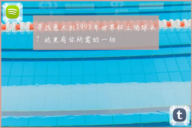 寻找意大利1998年世界杯主场球衣?这里有你所需的一切